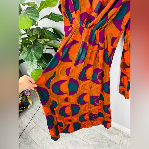 NWT ZARA Printed Geometric Print Dress Limited Edition Blogger Favorite Size XS - Picture 3 of 11